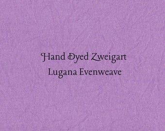 Orchid Lugana Evenweave (LG-85) Hand Dyed Zweigart Cross Stitch Fabric