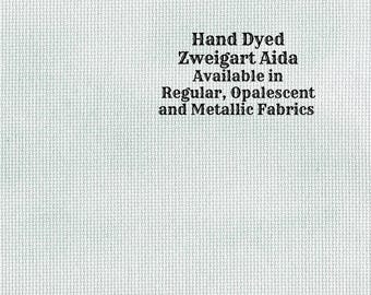 Beach Glass Aida (Z-BDA-21) Hand Dyed Zweigart Cross Stitch Fabric from Vintage NeedleArts ~ available in regular, opalescent and metallic