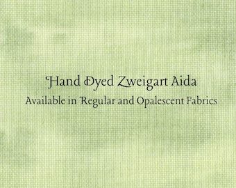 Wild Wasabi Aida (Z-BDA-12-84-PT) Hand Dyed Zweigart Cross Stitch Fabric