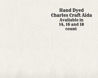 Magnolia Aida (CC-DDA-33) ~ Hand Dyed DMC/Charles Craft Cross Stitch Fabric from Vintage NeedleArts