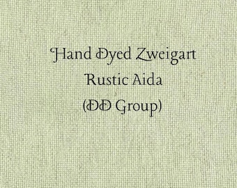 Sweet Grass Rustic Aida (OR-DDA-12) ~ Hand Dyed Zweigart Oatmeal Rustico Cross Stitch Fabric