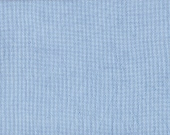 SHORT CUT - Liberty Blue (DD) Hand Dyed Charles Craft Aida Cross Stitch Fabric from Vintage NeedleArts