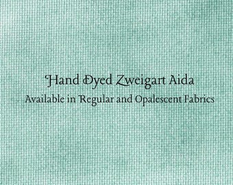 Verdigris Aida (Z-BDA-47) Hand Dyed Zweigart Cross Stitch Fabric