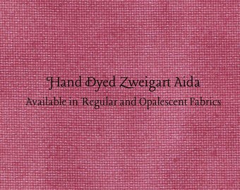 Dark Pink Aida (Z-BDA-95) Hand Dyed Zweigart Cross Stitch Fabric