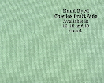 Rosemary Aida (CC-DDA-74) ~ Hand Dyed DMC/Charles Craft Cross Stitch Fabric from Vintage NeedleArts