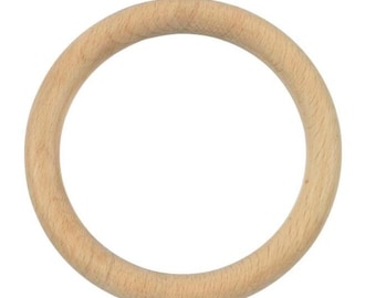 4" Beechwood Macrame Hoop by Loops & Threads - Purse/Handbag Handles - solid wood