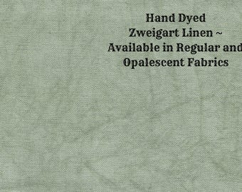 Sherwood Forest Linen (LN-24) ~ Hand Dyed Zweigart Cross Stitch Fabric from Vintage NeedleArts - available in regular and opalescent linen