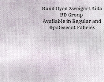 Lavender Lilacs Aida (Z-BDA-6) Hand Dyed Zweigart Cross Stitch Fabric