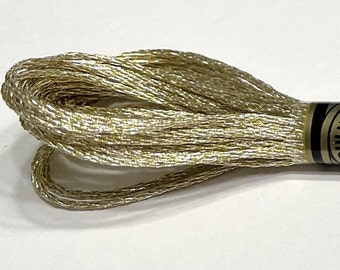 DMC E677 White Gold Light Effects Metallic Thread - 6 strand embroidery floss