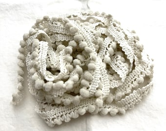 Birch Mini Pom Pom Trim (MPP-92) by Vintage NeedleArts ~ hand-dyed 2 continuous yards