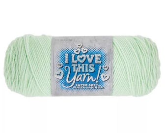 I Love This Yarn! (Menthe) ~ super soft machine washable 100% acrylic