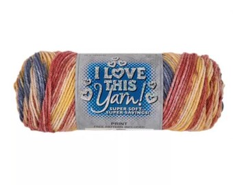 I Love This Yarn Print (Brighton Road) ~ super soft machine washable 100% acrylic