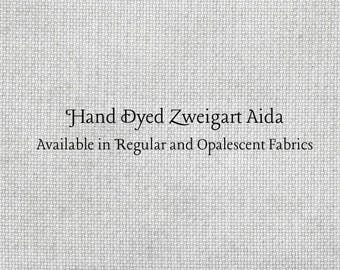 Timeless Gray Aida (Z-BDA-1) Hand Dyed Zweigart Cross Stitch Fabric