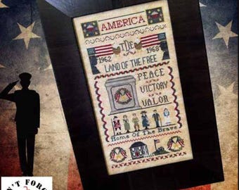 PAPER Cross Stitch Chart - Dear Soldier from Finally a Farmgirl