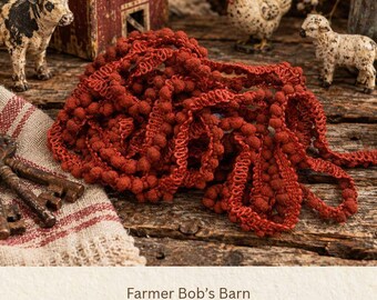 Farmer Bob's Barn Hand Dyed Mini Pom Pom Trim (MPP-69X-73) ~ 2 continuous yards per package