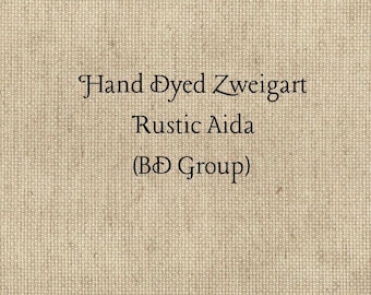 Cafe au Lait Rustic Aida (OR-BDA-22) ~ Hand Dyed Zweigart Oatmeal Rustico Cross Stitch Fabric
