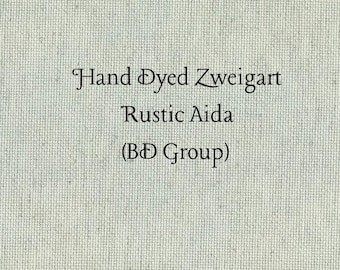 Beach Glass Rustic Aida (OR-BDA-21) ~ Hand Dyed Zweigart Oatmeal Rustico Cross Stitch Fabric
