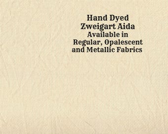 Sunflower Aida (Z-DDA-78) Hand Dyed Zweigart Cross Stitch Fabric from Vintage NeedleArts ~ available in regular, opalescent & metallic Aida