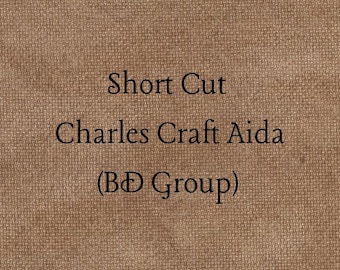 SHORT CUT - Gingerbread (BD) Hand Dyed Charles Craft Aida Cross Stitch Fabric