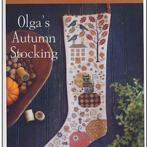 PAPIER Kreuzstichvorlage - Olgas Herbststrumpf von Plum Street Samplers