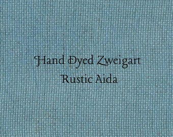 Bermuda Bay Rustic Aida (OR-DDA-108) ~ Hand Dyed Zweigart Oatmeal Rustico Cross Stitch Fabric