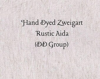 Violet Frost Rustic Aida (OR-DDA-28) ~ Hand Dyed Zweigart Oatmeal Rustico Cross Stitch Fabric