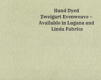 Moss Evenweave (LG/LND-35) Hand Dyed Zweigart Cross Stitch Fabric from Vintage NeedleArts ~ available in Lugana and Linda fabrics