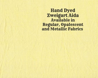 Tweety Bird Yellow Aida (Z-DDA-55) Hand Dyed Zweigart Cross Stitch Fabric from Vintage NeedleArts ~ available in regular, opal and metallic