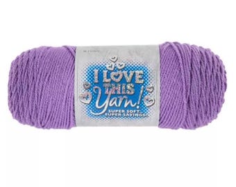I Love This Yarn! (Amethyst) ~ super soft machine washable 100% acrylic