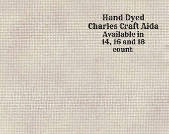 Victorian Lace Aida (CC-BDA-22-37) ~ Hand Dyed DMC/Charles Craft Cross Stitch Fabric from Vintage NeedleArts