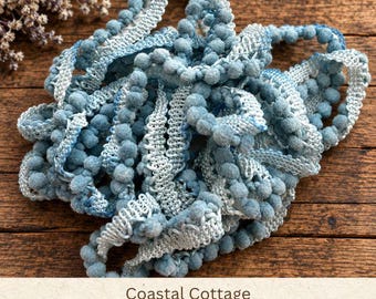 Coastal Cottage Hand Dyed Mini Pom Pom Trim (MPP-15) ~ 2 continuous yards per package