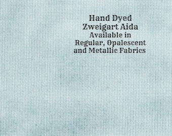 Bon Voyage Aida (Z-BDA-15) Hand Dyed Zweigart Cross Stitch Fabric from Vintage NeedleArts ~ available in regular, opalescent & metallic Aida