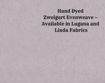 Vintage Lilac Evenweave (LG/LND-106) Hand Dyed Zweigart Cross Stitch Fabric from Vintage NeedleArts ~ available in Lugana and Linda fabrics