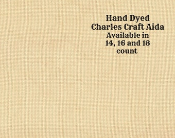Harvest Gold Aida (CC-DDA-100) ~ Hand Dyed DMC/Charles Craft Cross Stitch Fabric from Vintage NeedleArts