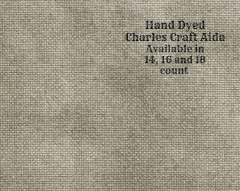 Swampy Aida (CC-BDA-103) ~ Hand Dyed DMC/Charles Craft Cross Stitch Fabric from Vintage NeedleArts