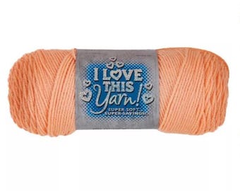 I Love This Yarn! (Light Peach) ~ super soft machine washable 100% acrylic