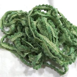 Rosemary Mini Pom Pom Trim (MPP-74) by Vintage NeedleArts ~ hand-dyed 2 continuous yards