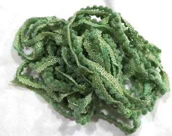 Rosemary Mini Pom Pom Trim (MPP-74) by Vintage NeedleArts ~ hand-dyed 2 continuous yards