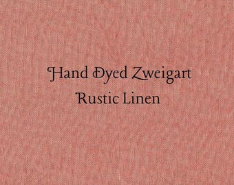 Persimmon Rustic Linen (FLN-112) ~ Hand Dyed Zweigart Cross Stitch Fabric