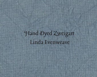 Truly Teal Linda Evenweave (LND-119) Hand Dyed Zweigart Cross Stitch Fabric