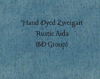 Bermuda Bay Rustic Aida (OR-BDA-108) ~ Hand Dyed Zweigart Oatmeal Rustico Cross Stitch Fabric