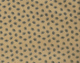 FAT QUARTER ~ Coffee Dyed Micro Bees Fabric ~ hand dyed 100% cotton 18x22 inches pre-cut