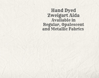 White Chocolate Mocha Aida (Z-DDA-66) Hand Dyed Zweigart Cross Stitch Fabric from Vintage NeedleArts ~ available in regular, opal & metallic