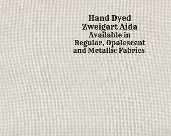 Stone Aida (Z-DDA-36) Hand Dyed Zweigart Cross Stitch Fabric from Vintage NeedleArts ~ available in regular, opalescent and metallic Aida