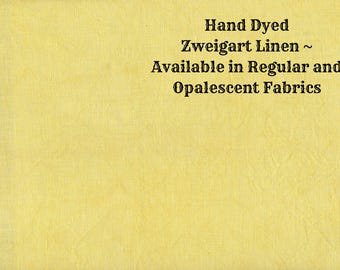 Saffron Linen (LN-54) ~ Hand Dyed Zweigart Cross Stitch Fabric from Vintage NeedleArts - available in regular and opalescent linen