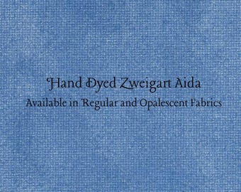 Liberty Blue Aida (Z-BDA-79) Hand Dyed Zweigart Cross Stitch Fabric