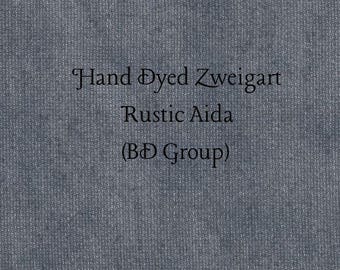 Moonlight Bay Rustic Aida (OR-BDA-111) ~ Hand Dyed Zweigart Oatmeal Rustico Cross Stitch Fabric