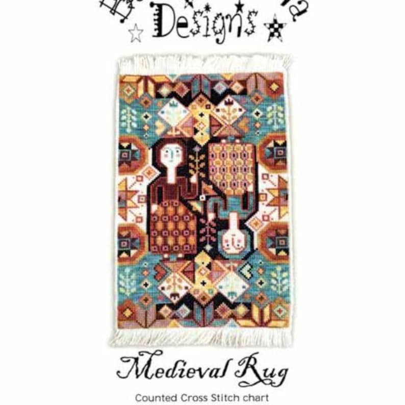 PAPER Cross Stitch Chart - Medieval Rug From Barbara Ana Designs - Etsy