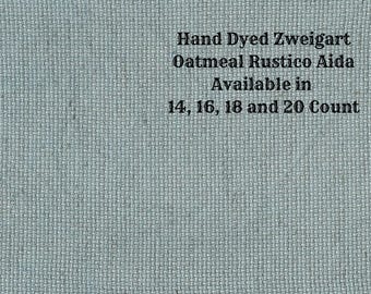 Bon Voyage Rustic Aida (OR-DDA-15) ~ Hand Dyed Zweigart Oatmeal Rustico Cross Stitch Fabric from Vintage NeedleArts