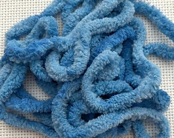 Caribbean Blue Petite Chenille Trim (PC-16) by Vintage NeedleArts ~ hand dyed 2 continuous yards